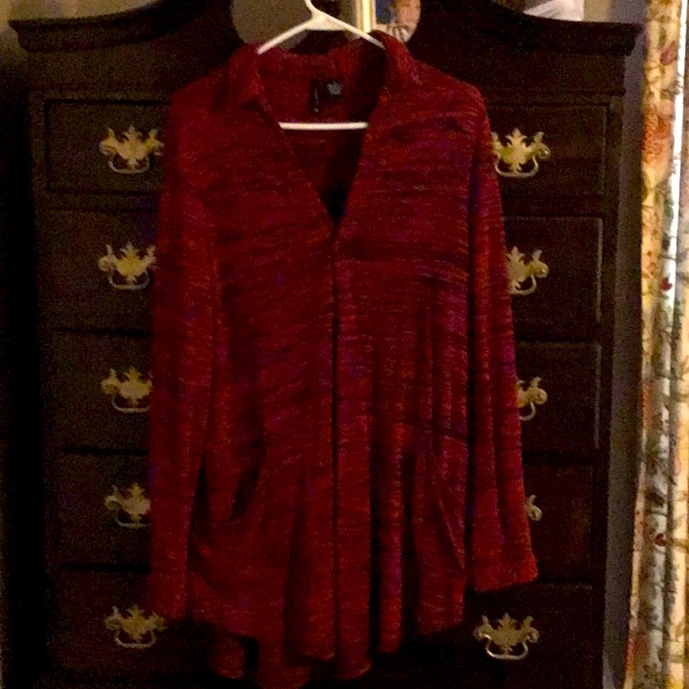 Red/ Black Tunic Top